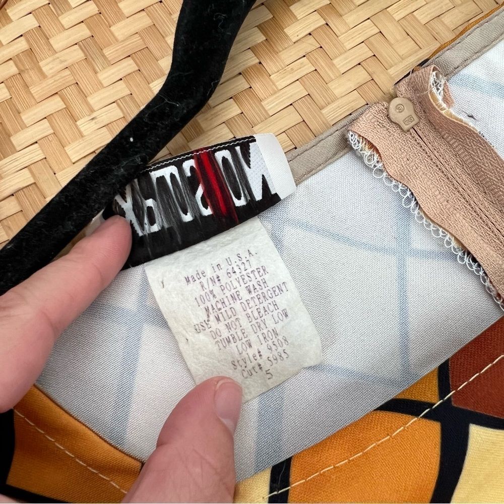 Vintage 90’s‎ does 70’s geometric diamond browns mini dress clueless spice girls - Picture 9 of 9